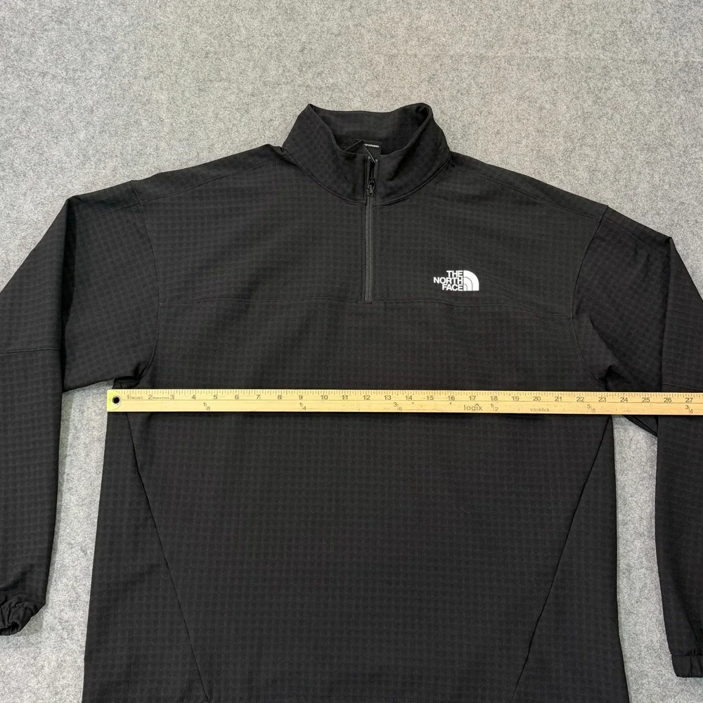 The North Face Black 1/4 Zip Tekware Grid Fleece Sweatshirt Men's Size Large